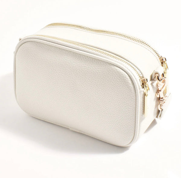 Percy Weave Crossbody Bag-Cream