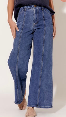 Adele Wide Leg Jean-Mid Denim