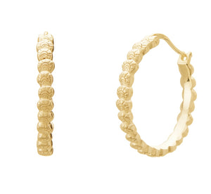 Soul Protector Medium Shell Hoop Earrings
