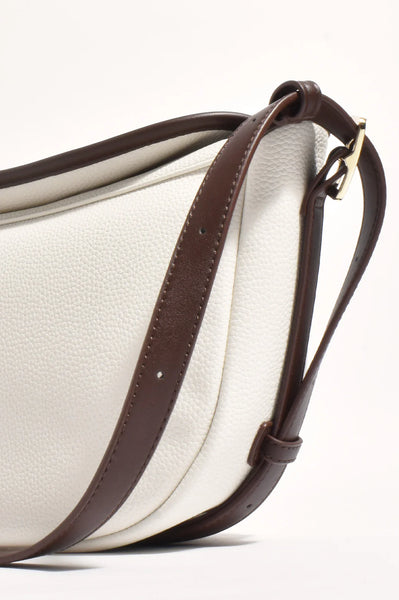 Claudia Saddle Handbag-Cream Chocolate
