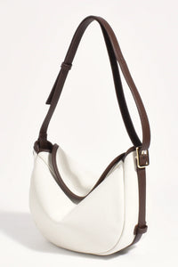 Claudia Saddle Handbag-Cream Chocolate