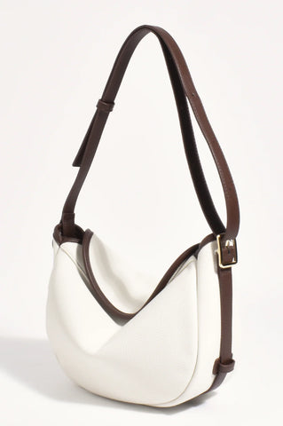 Claudia Saddle Handbag-Cream Chocolate