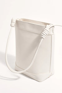 Lara Knot Bucket Bag White
