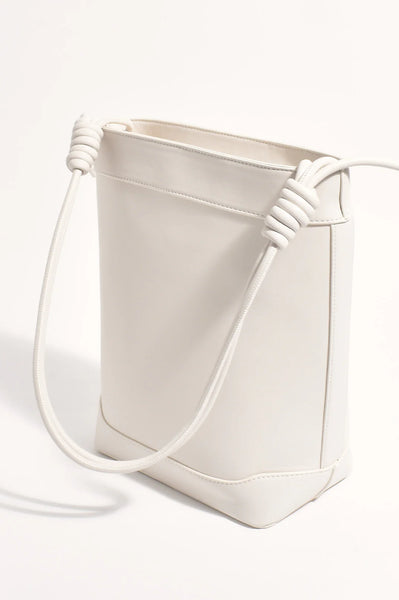 Lara Knot Bucket Bag White