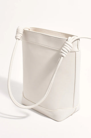 Lara Knot Bucket Bag White