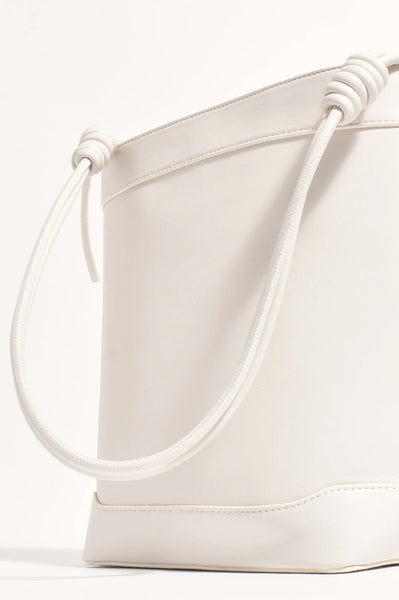 Lara Knot Bucket Bag White