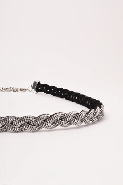 Plaited Diamante Event Belt