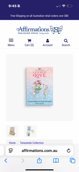 Love- 24 affirmation cards + stand