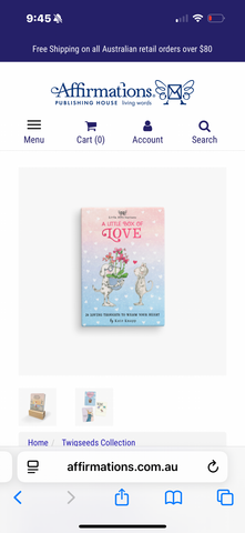 Love- 24 affirmation cards + stand