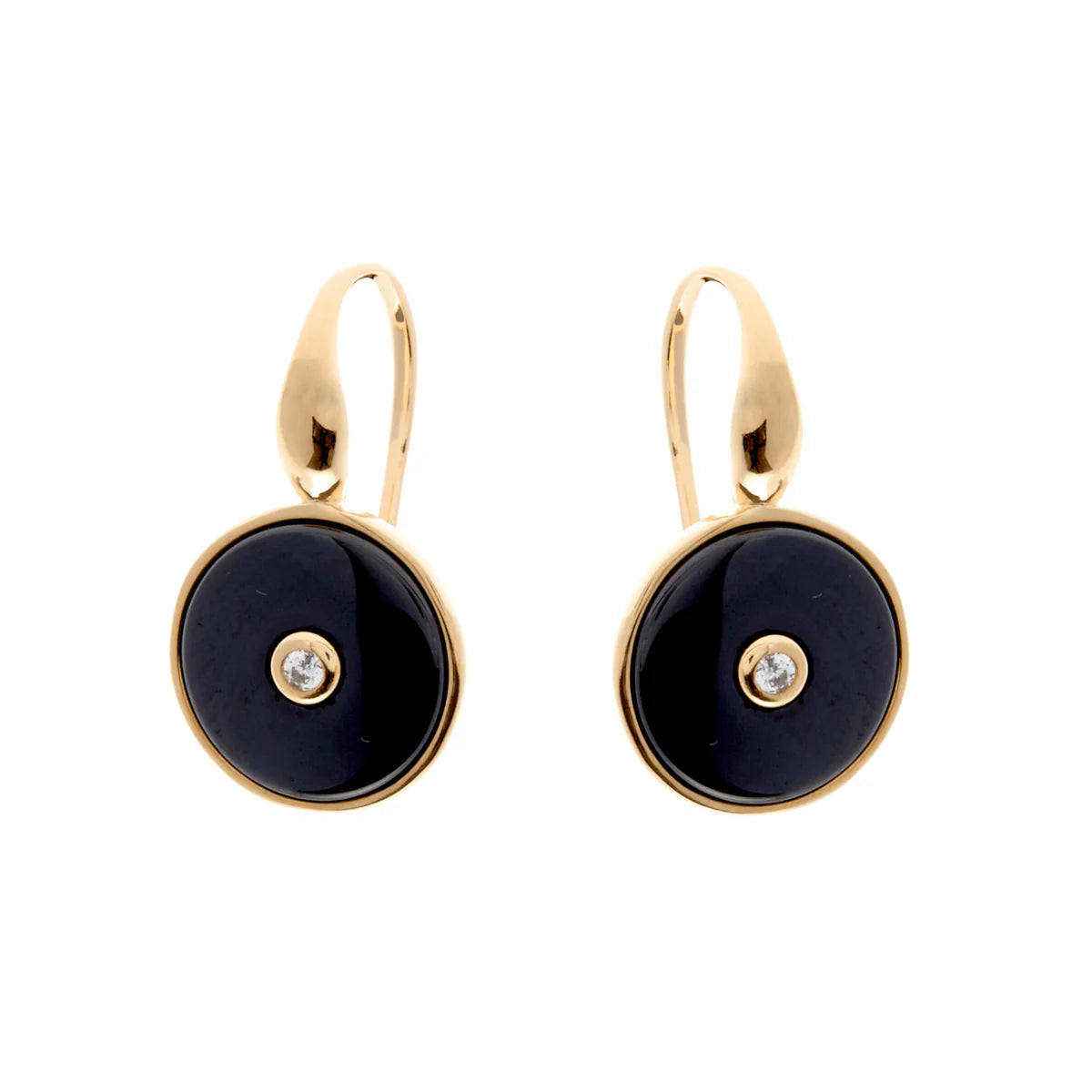 Olivia-Gold and Black Earrings
