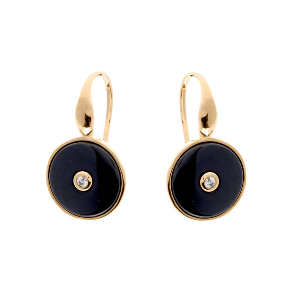 Olivia-Gold and Black Earrings