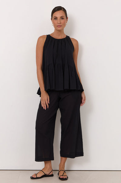 Ariah Sleeveless Top-Black