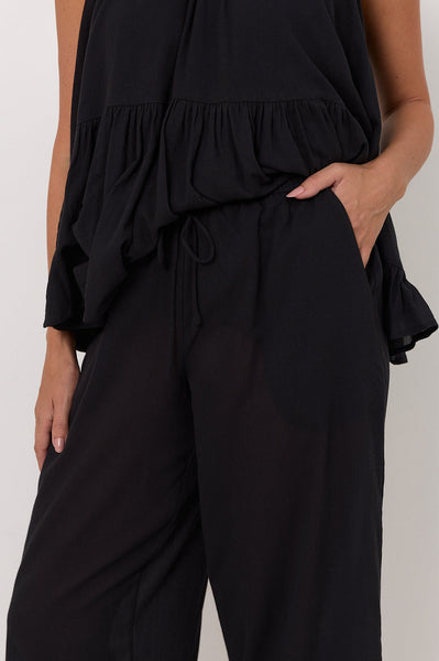 Romeo Crop Pant-Black