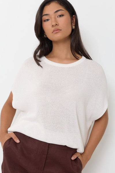 Helene Knit Top White