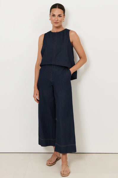 Agatha Crop Lightweight Denim Pant Denim