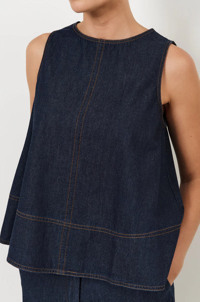 Dillon A-Line Lightweight Denim Top