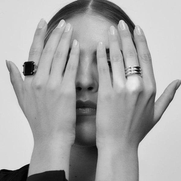 Prima Donna Black/Silver Ring