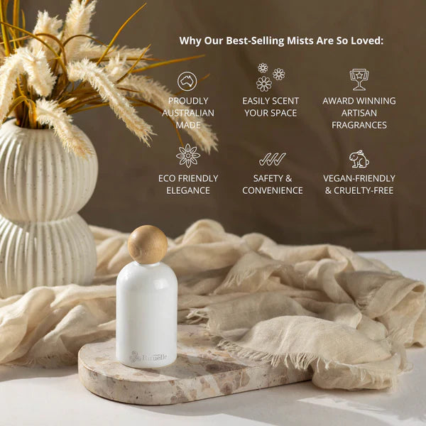 Vanilla, Lavender & Geranium
Room & Linen Mist | 100ml