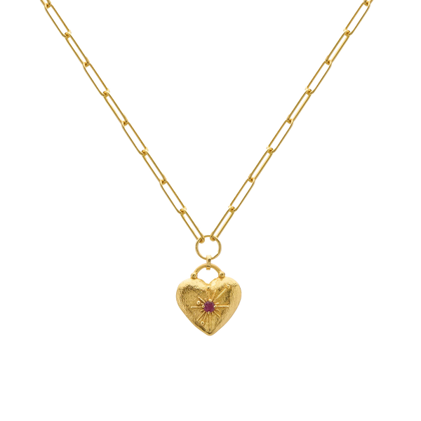 Love You Large Heart Necklace