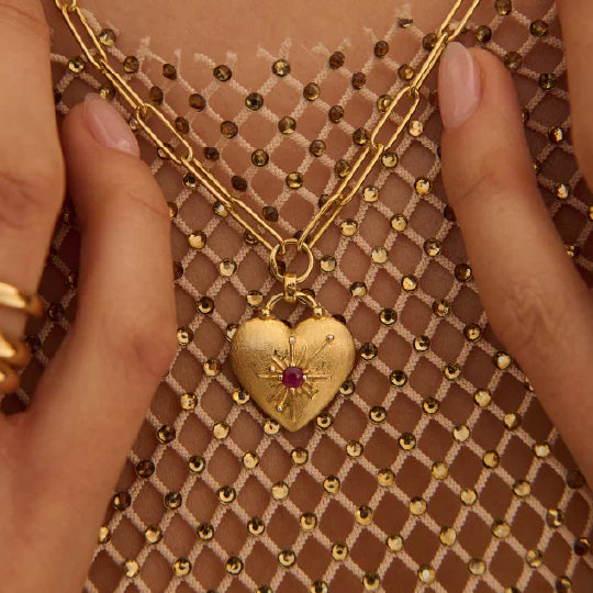 Love You Large Heart Necklace