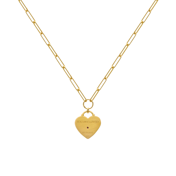 Love You Large Heart Necklace