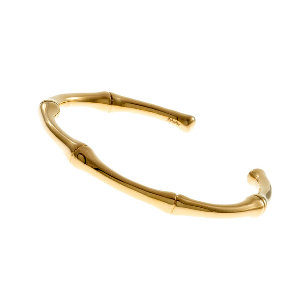 ABBIE GOLD PLATE STAINLESS STEEL BANGLE