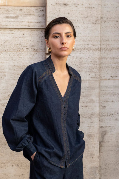 Vivi Lightweight Denim Top