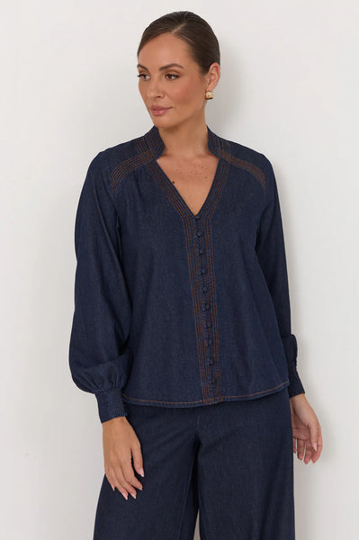 Vivi Lightweight Denim Top
