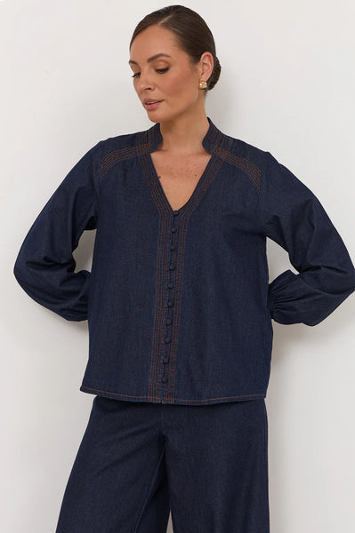 Vivi Lightweight Denim Top