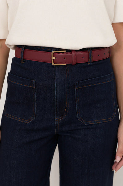 Riley Metal Buckle Jeans Belt