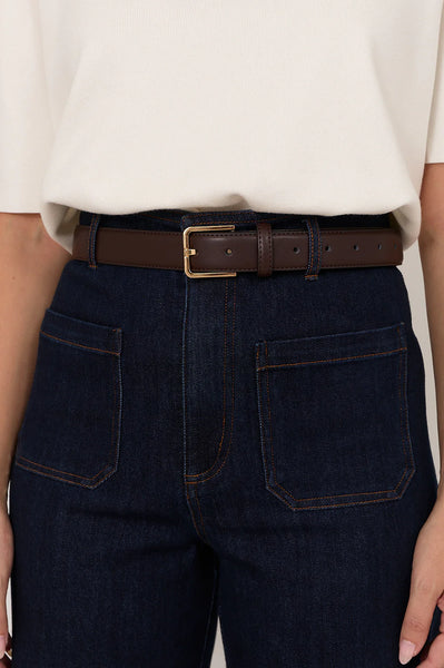 Riley Metal Buckle Jeans Belt
