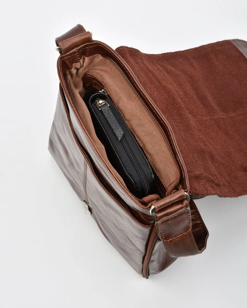 Notting JR. RFID Leather Expandable Satchel