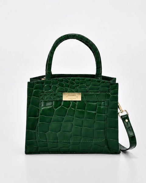 Brighton Croc Leather Crossbody Bag