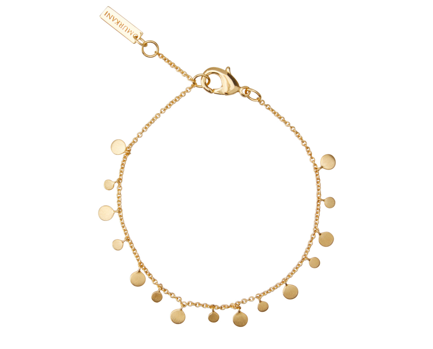 Coin Bracelet in 18KT Yellow Gold Plate