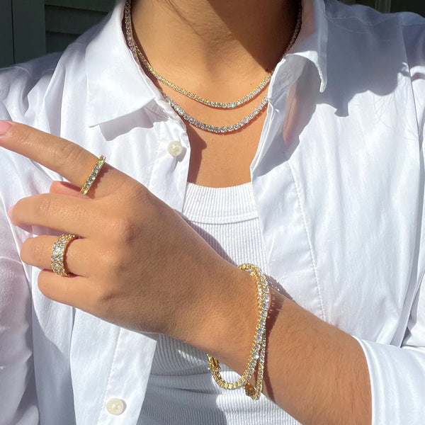 Tennis Bracelet - Small Gold