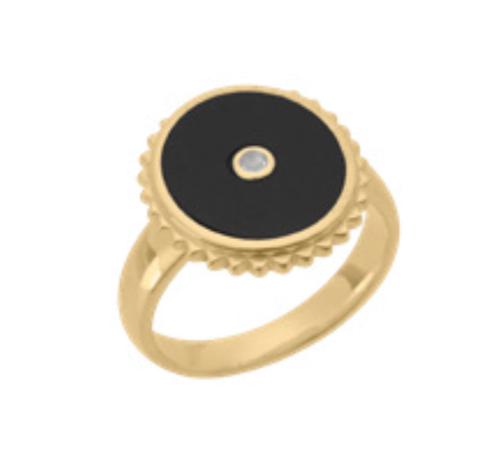 Halcyon Equilibrium Ring in 18KT Yellow Gold Plate