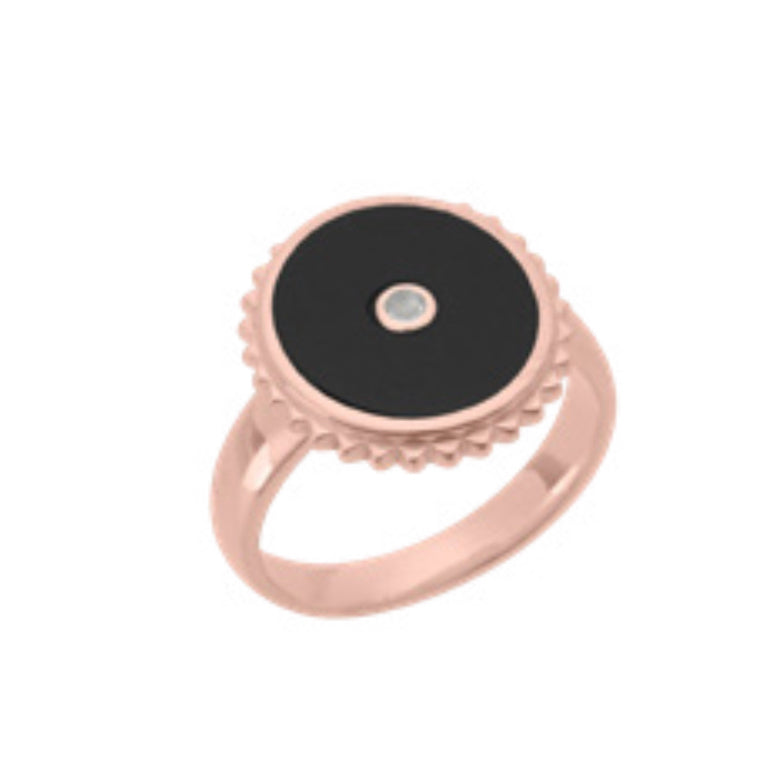 Halcyon Equilibrium Ring in Rose Gold Plate