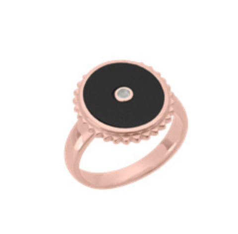 Halcyon Equilibrium Ring in Rose Gold Plate