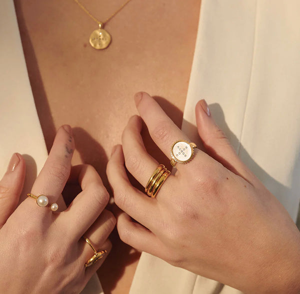 Halcyon Ring in Yellow Gold Plate