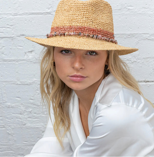 Christine Raffia Fedora