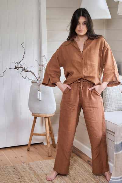 Wide Leg Linen Pants