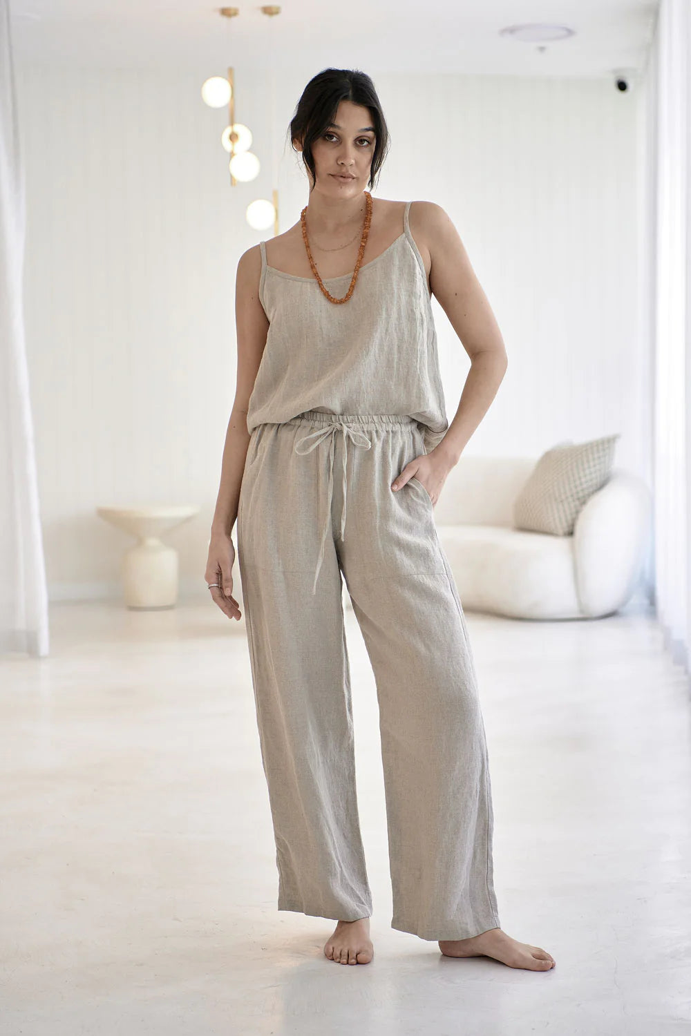 Wide Leg Linen Pants