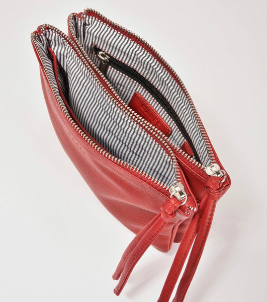 Fulton Soft Leather Double Pouch Crossbody