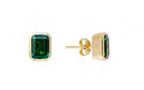 Green Crystal Cocktail Studs