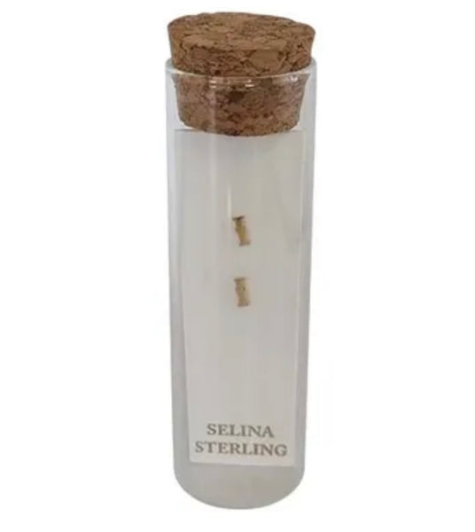 Selina Initial Earrings in Yellow Gold plated Sterling Silver