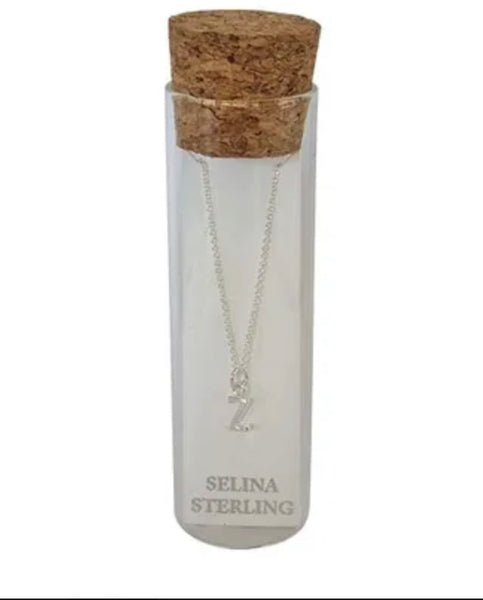 Selina Initial Necklace in Sterling Silver