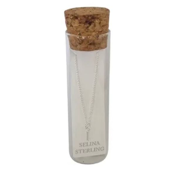 Selina Initial Necklace in Sterling Silver