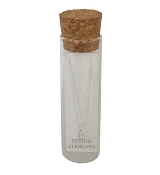 Selina Initial Necklace in Sterling Silver