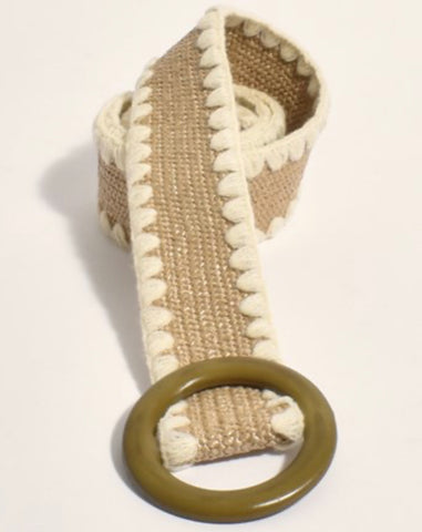 Stitch Edge Resin Buckle Stretch Belt