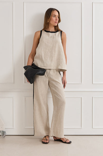 Amira Linen Sleeveless Top